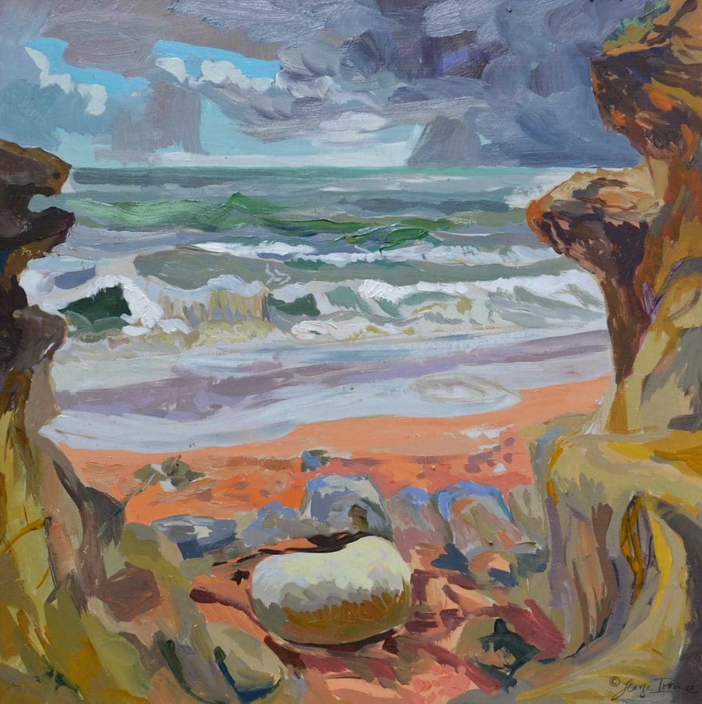 15" x 15", oil on board