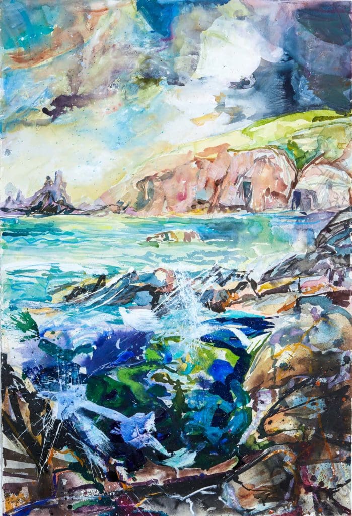 64" x 45", mixed media