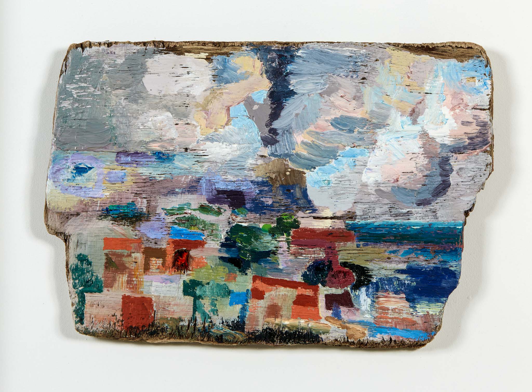 Painting on st Ives driftwood