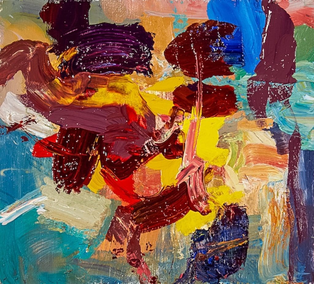 13" x 13", oil on board