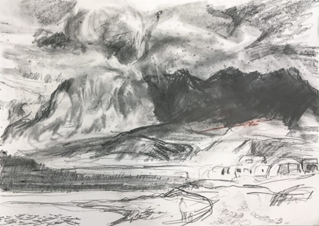 11" x 16", pencil on paper
