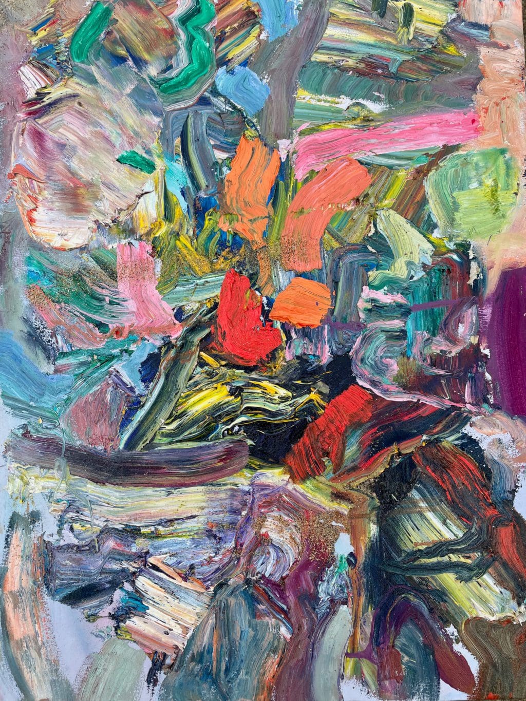 24" x 18", oil and sand on canvas