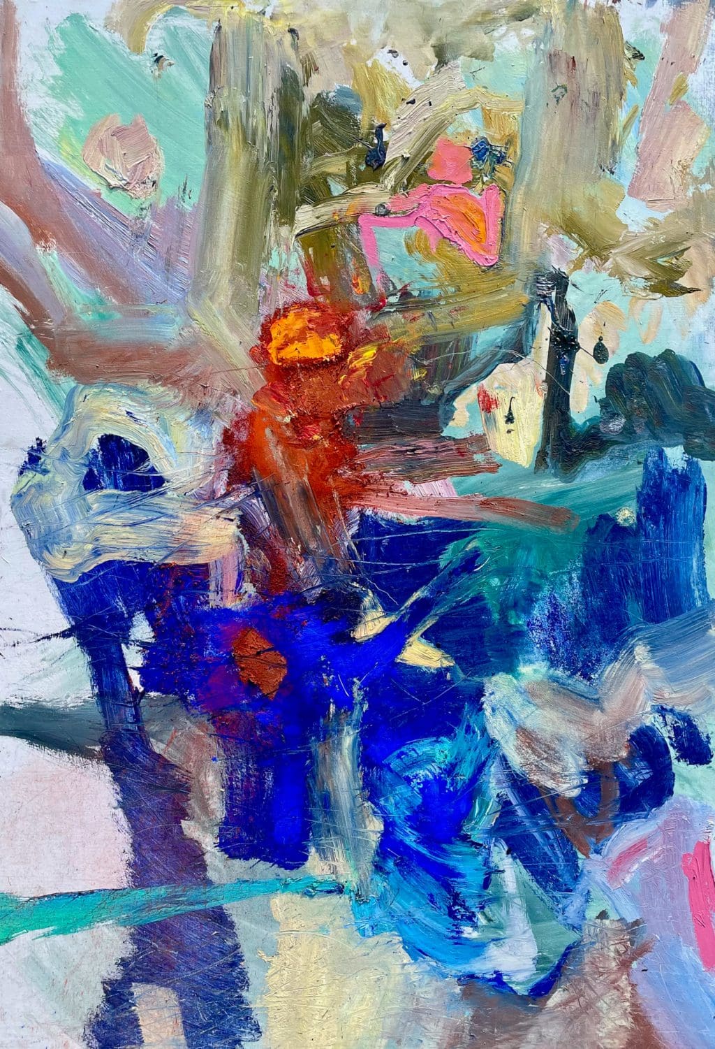 28" x 20", oil & pigment on board