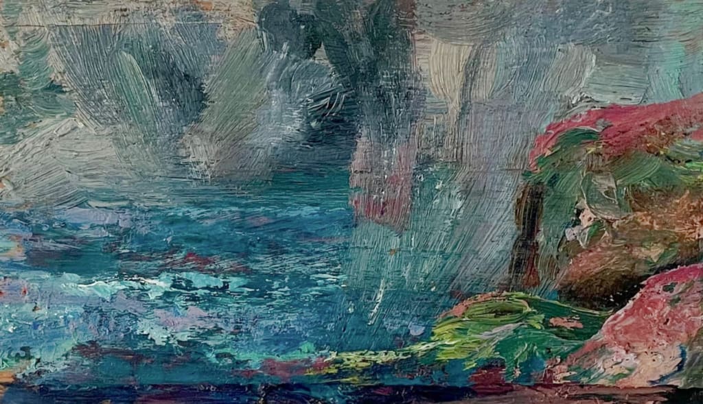 14.5" x 18", Oil on board