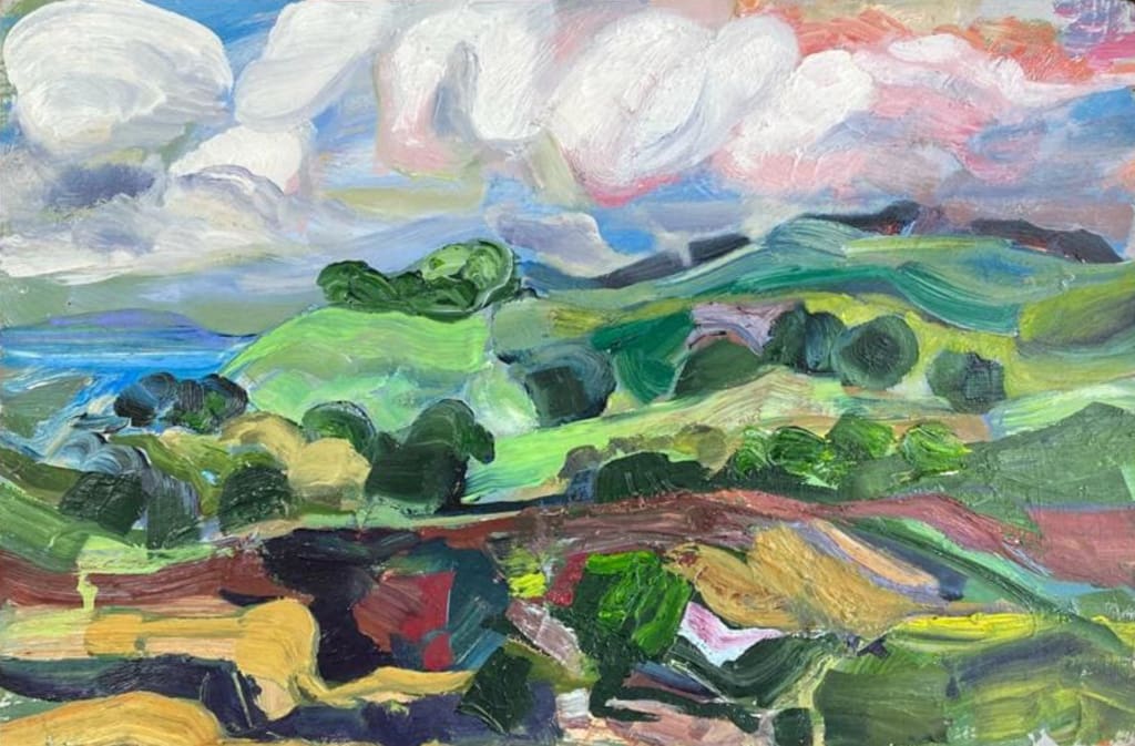 17" x 22", oil on board