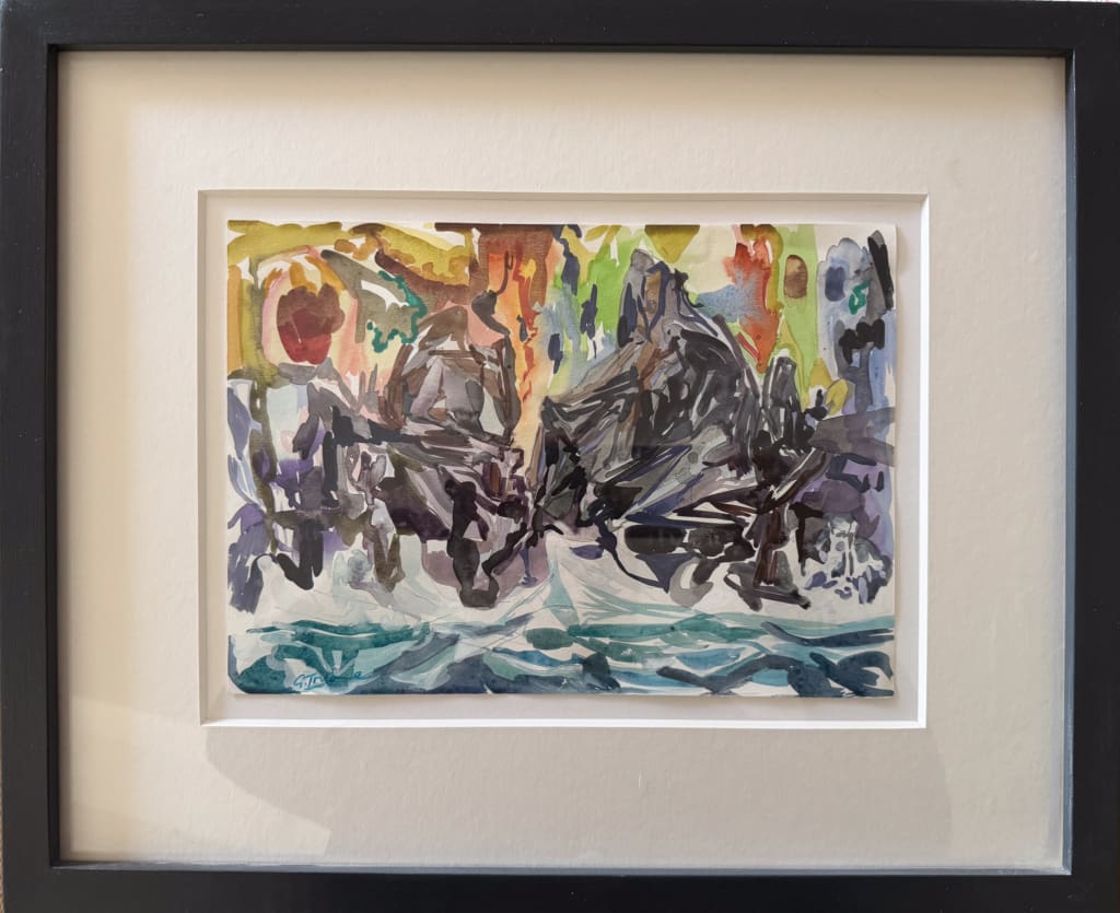 16" x 19", Watercolour on cartridge paper, £1200