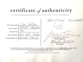 certificate of authenticity